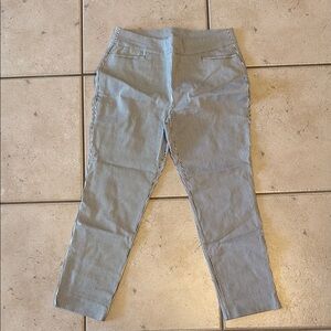 Chico's Black and White Striped Chinos